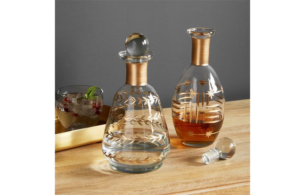 Decanter Etched Stars