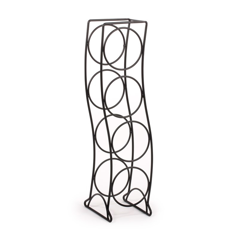 Curve 4-Bottle Wine Rack - Black