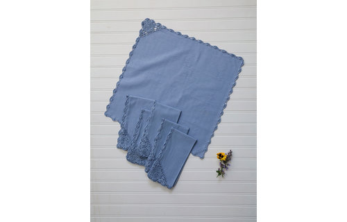 Napkin Crochet Periwinkle