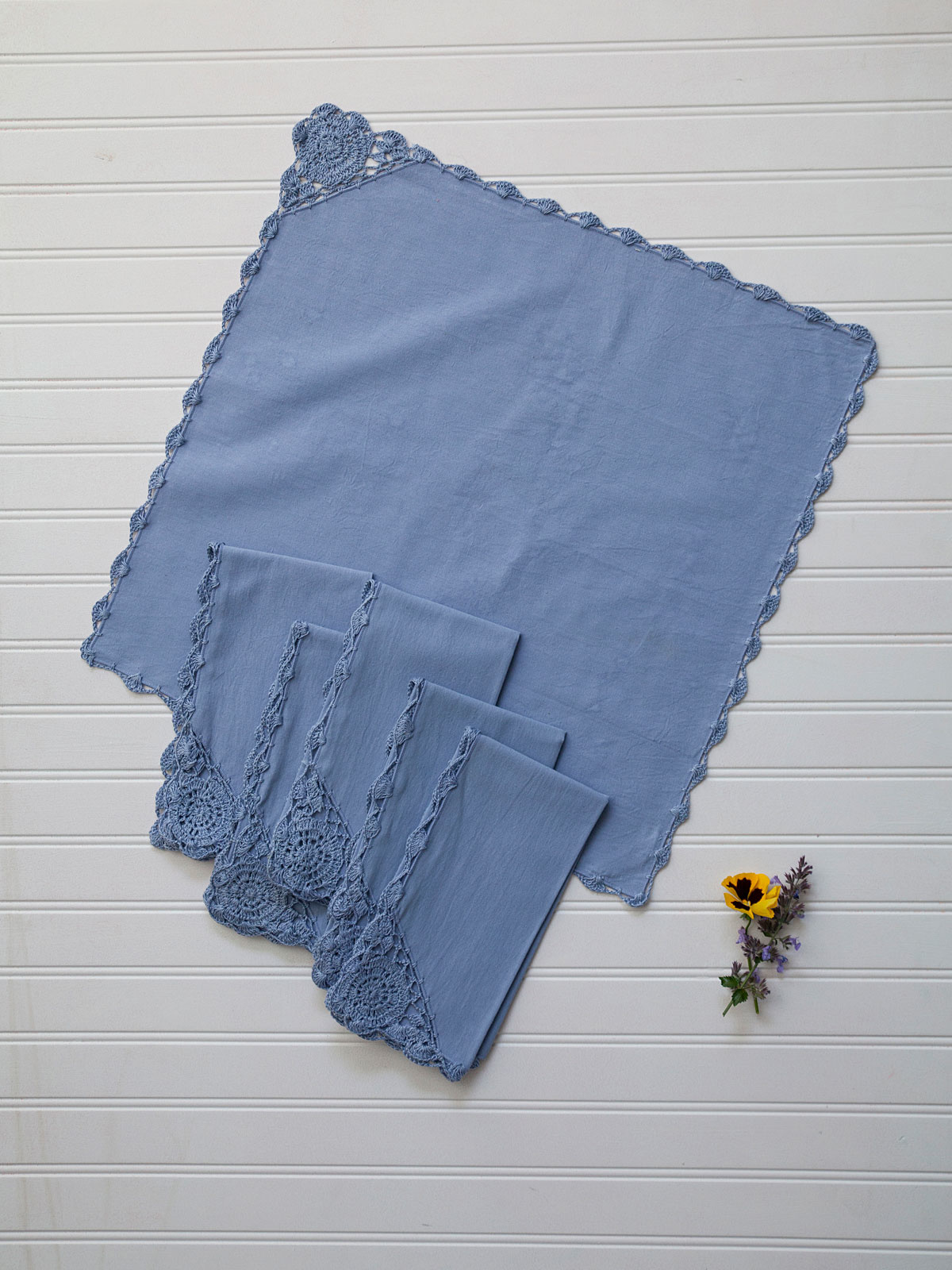 Napkin Crochet Periwinkle