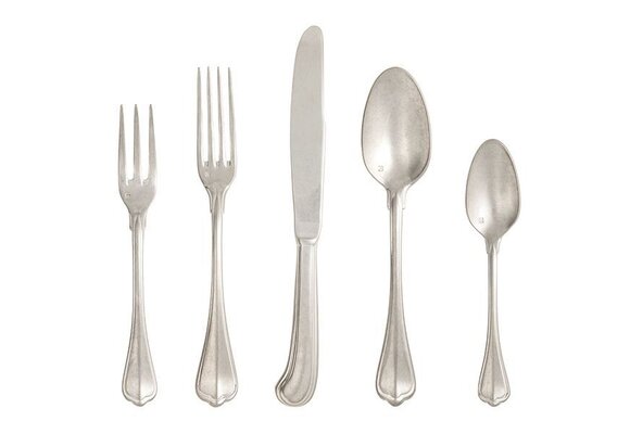 SAN MARCO 20pc Flatware Set Stainless Antiqued