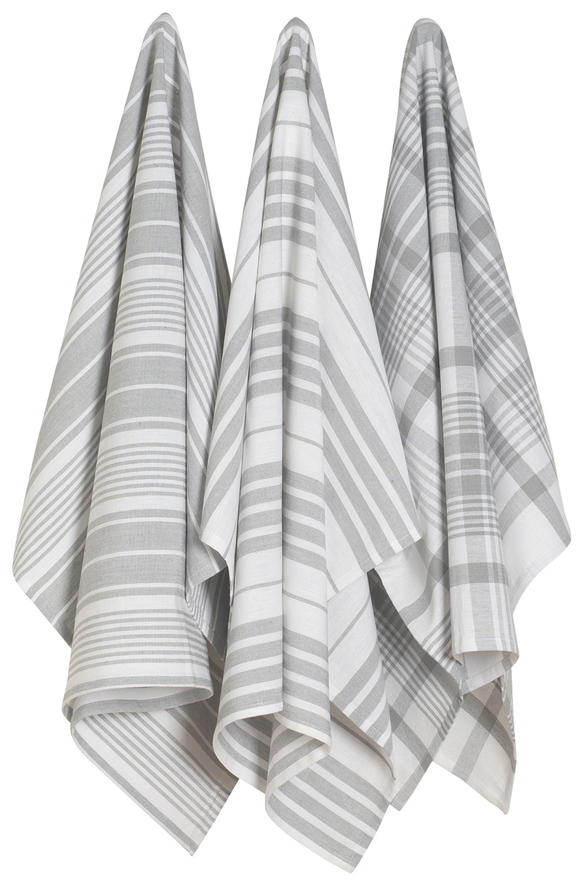 Dishtowel Jumbo S/3 London Gray