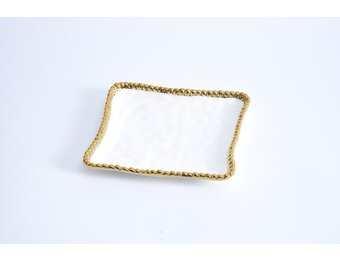 Salerno Gold Appetizer Plate - Square