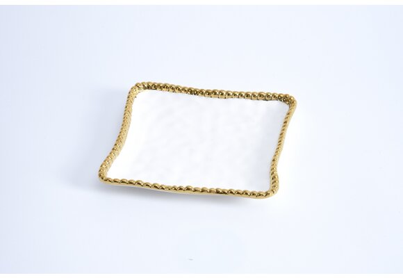 Salerno Gold Appetizer Plate - Square