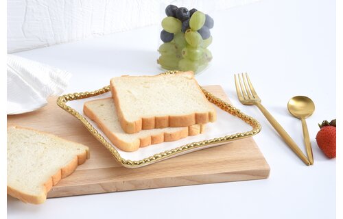Salerno Gold Appetizer Plate - Square