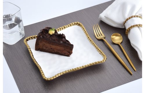 Salerno Gold Appetizer Plate - Square