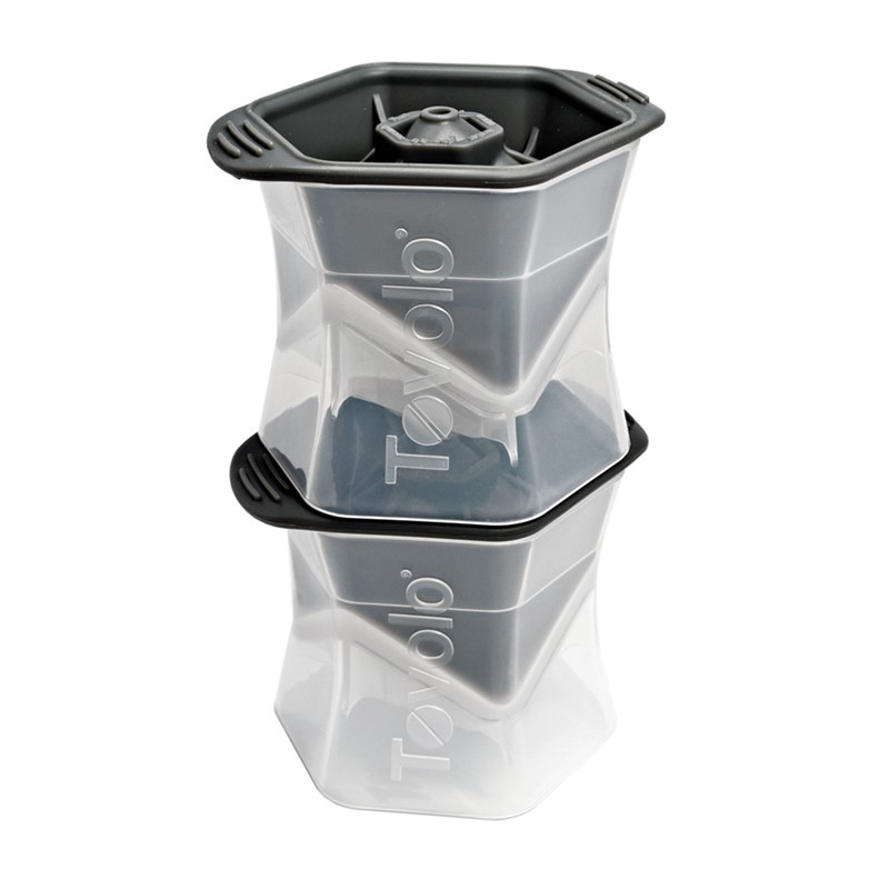Colossal Cube Ice Molds (Set of 2) - Charcoal