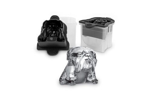 Bulldog Ice Molds (Set of 2) - Charcoal