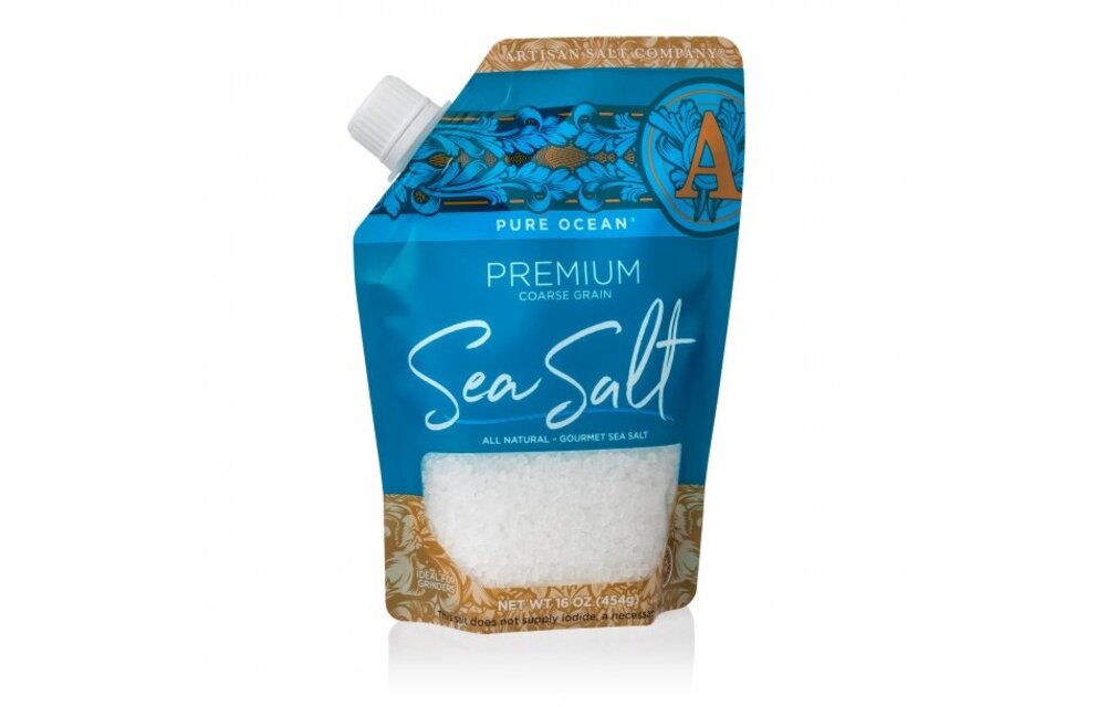 Pure Salt Pure Ocean Premium Coarse Grain Sea Salt 16oz Pour Pouch