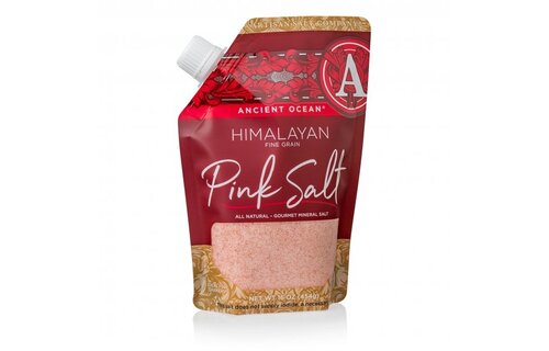 Himalayan Ancient Ocean Pink Coarse Sea Salt 16oz  Pour Pouch