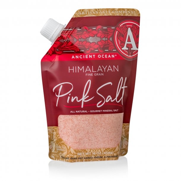 Himalayan Ancient Ocean Pink Coarse Sea Salt 16oz  Pour Pouch
