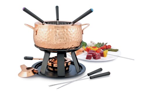 Biel 11PC Copper Fondue Set