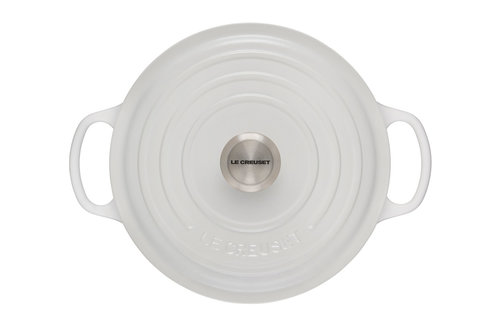 Le Creuset Signature Round 5.5-Qt. White Dutch Oven with Lid +