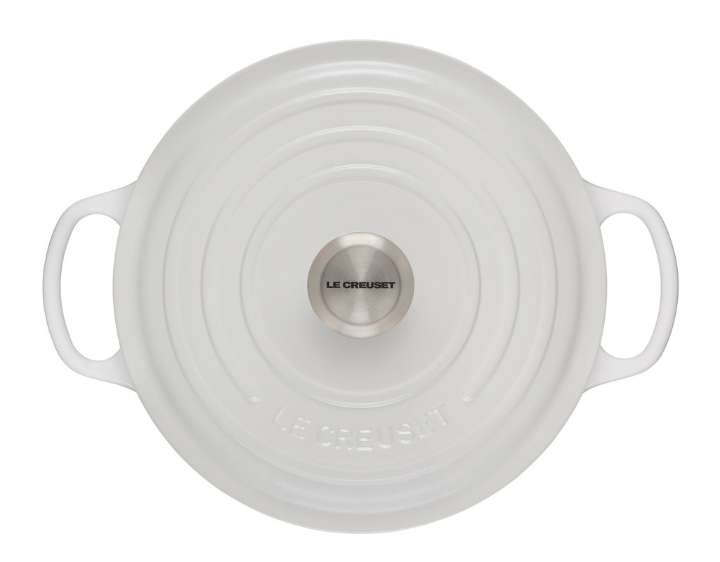 Le Creuset 5.5 Quart Signature Round Dutch Oven - White