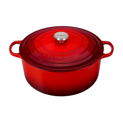 Le Creuset Enameled Cast Iron Signature Round Dutch Oven, 5.5 qt., Cerise