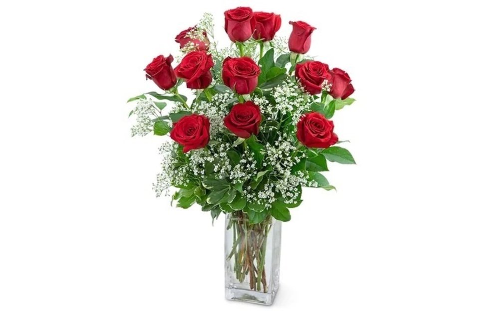 Dozen Roses In A Cloud