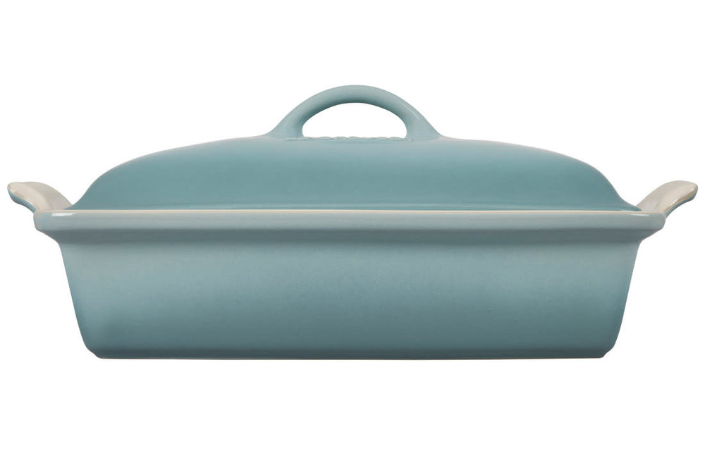 Heritage Covered Rectangular Casserole 4QT (12" x 9") Sea Salt