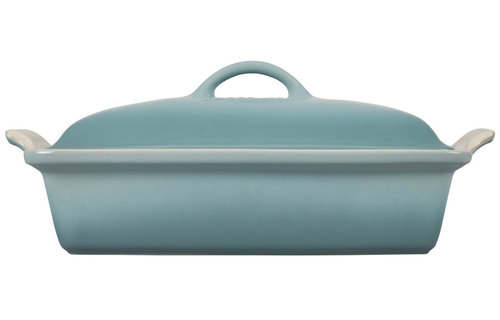 Heritage Covered Rectangular Casserole 4QT (12" x 9") Sea Salt