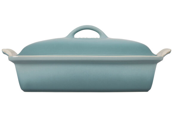Heritage Covered Rectangular Casserole 4QT (12" x 9") Sea Salt