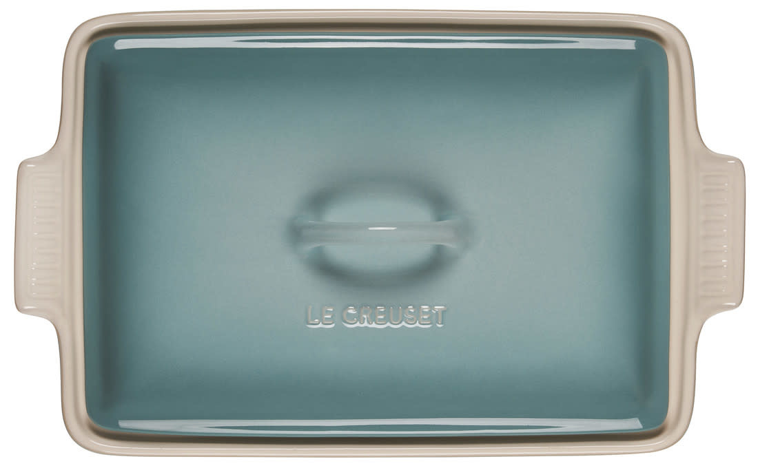 Heritage Covered Rectangular Casserole 4QT (12" x 9") Sea Salt