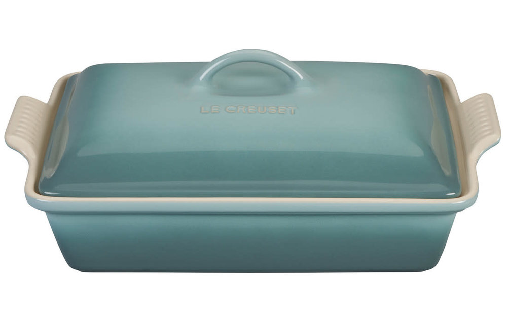 Heritage Covered Rectangular Casserole 4QT (12" x 9") Sea Salt