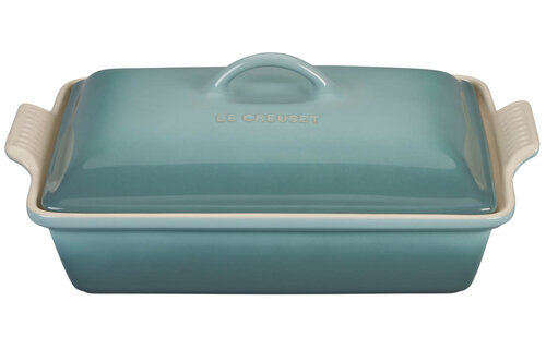 Heritage Covered Rectangular Casserole 4QT (12" x 9") Sea Salt