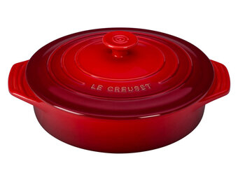 Covered Round Casserole 2.2QT Cerise***
