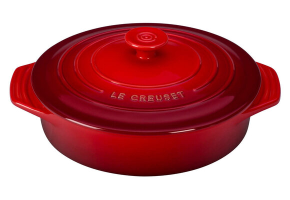 Covered Round Casserole 2.2QT Cerise***