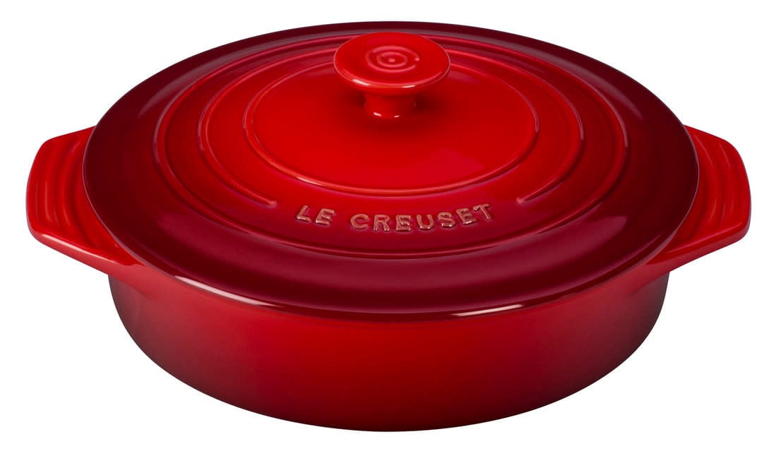 Covered Round Casserole 2.2QT Cerise***