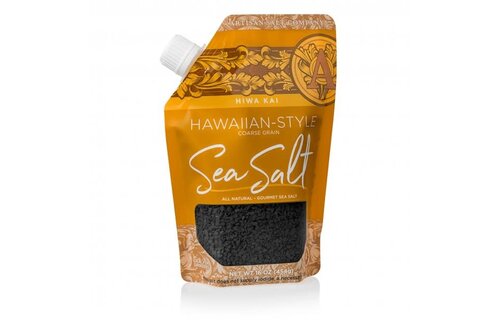 Hiwa Kai Black Hawaiian Style Sea Salt 16oz Pour Pouch