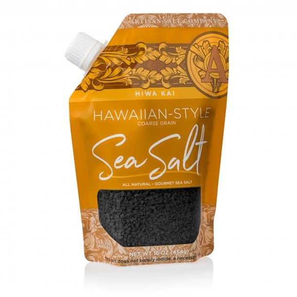 Hiwa Kai Black Hawaiian Style Sea Salt 16oz Pour Pouch