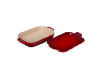 Rectangular Baking Dish with Platter Lid 2.75QT (13" x 9") Cerise