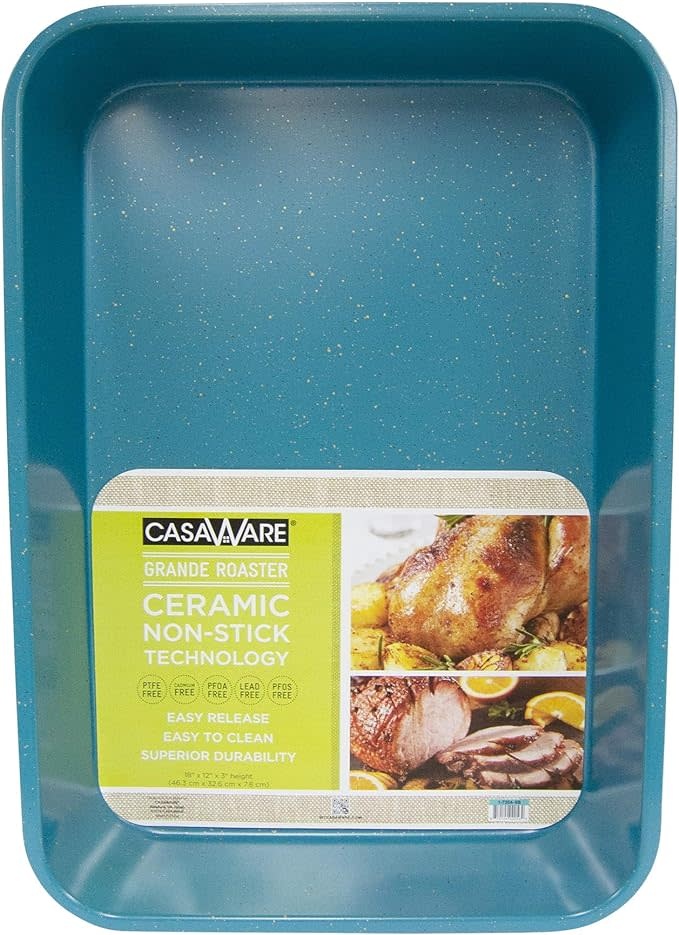 Casaware Grande Roaster Pan Blue Granite Cottonwood Kitchen + Home