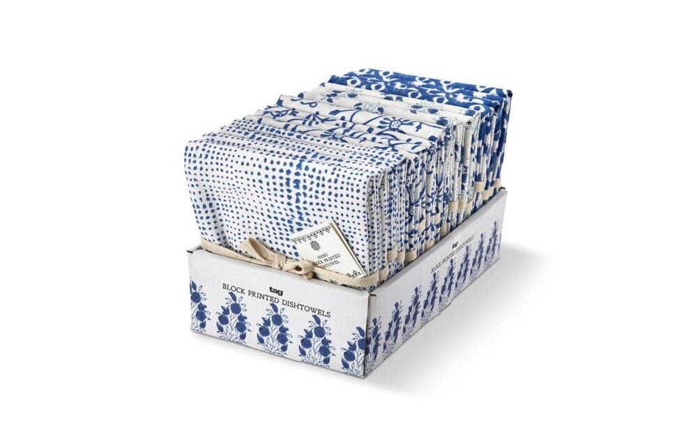 Cottage Block Dishtowel ASMT