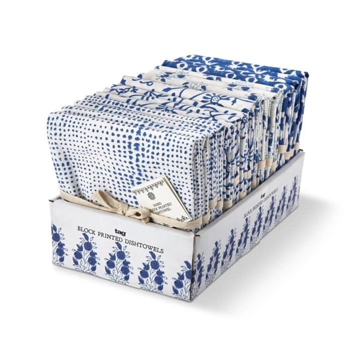 Cottage Block Dishtowel ASMT