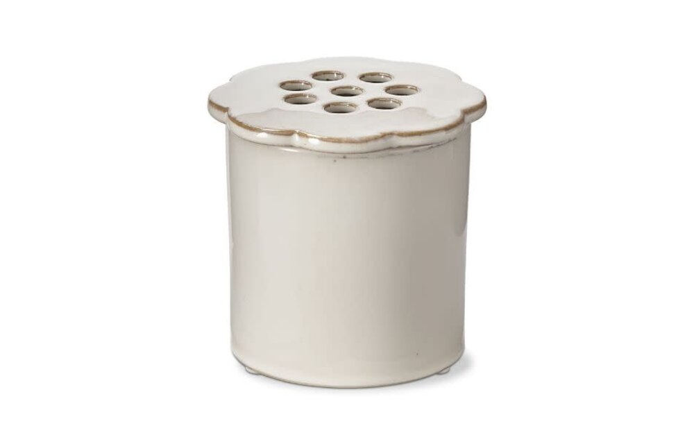 Daisy Ceramic Flower Frog Lg