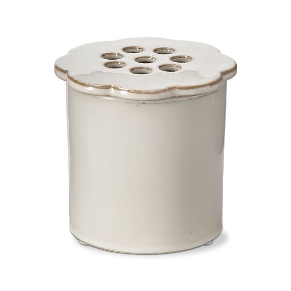 Daisy Ceramic Flower Frog Lg