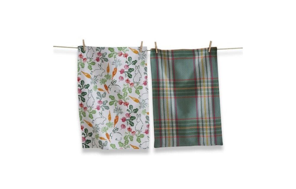 Veggie Bunny Dishtowel S/2