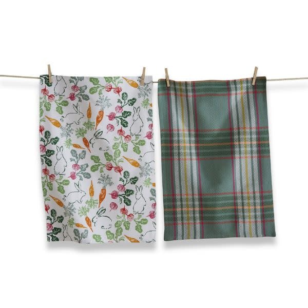 Veggie Bunny Dishtowel S/2