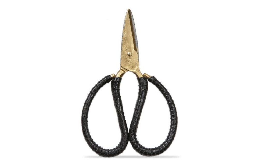 Leather Wrapped Forged Iron Scissors