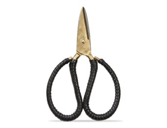 Leather Wrapped Forged Iron Scissors