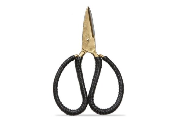 Leather Wrapped Forged Iron Scissors