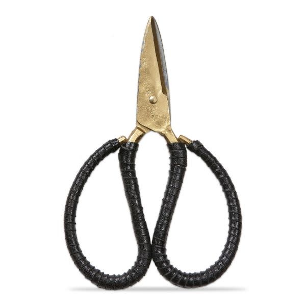Leather Wrapped Forged Iron Scissors