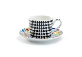 Mad Hatter 7oz Bone China Tea Cup and Saucer