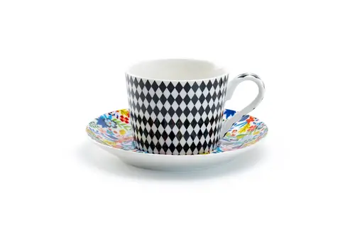 Mad Hatter 7oz Bone China Tea Cup and Saucer