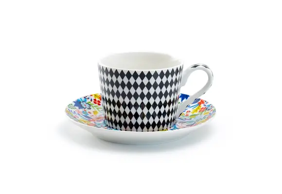 Mad Hatter 7oz Bone China Tea Cup and Saucer