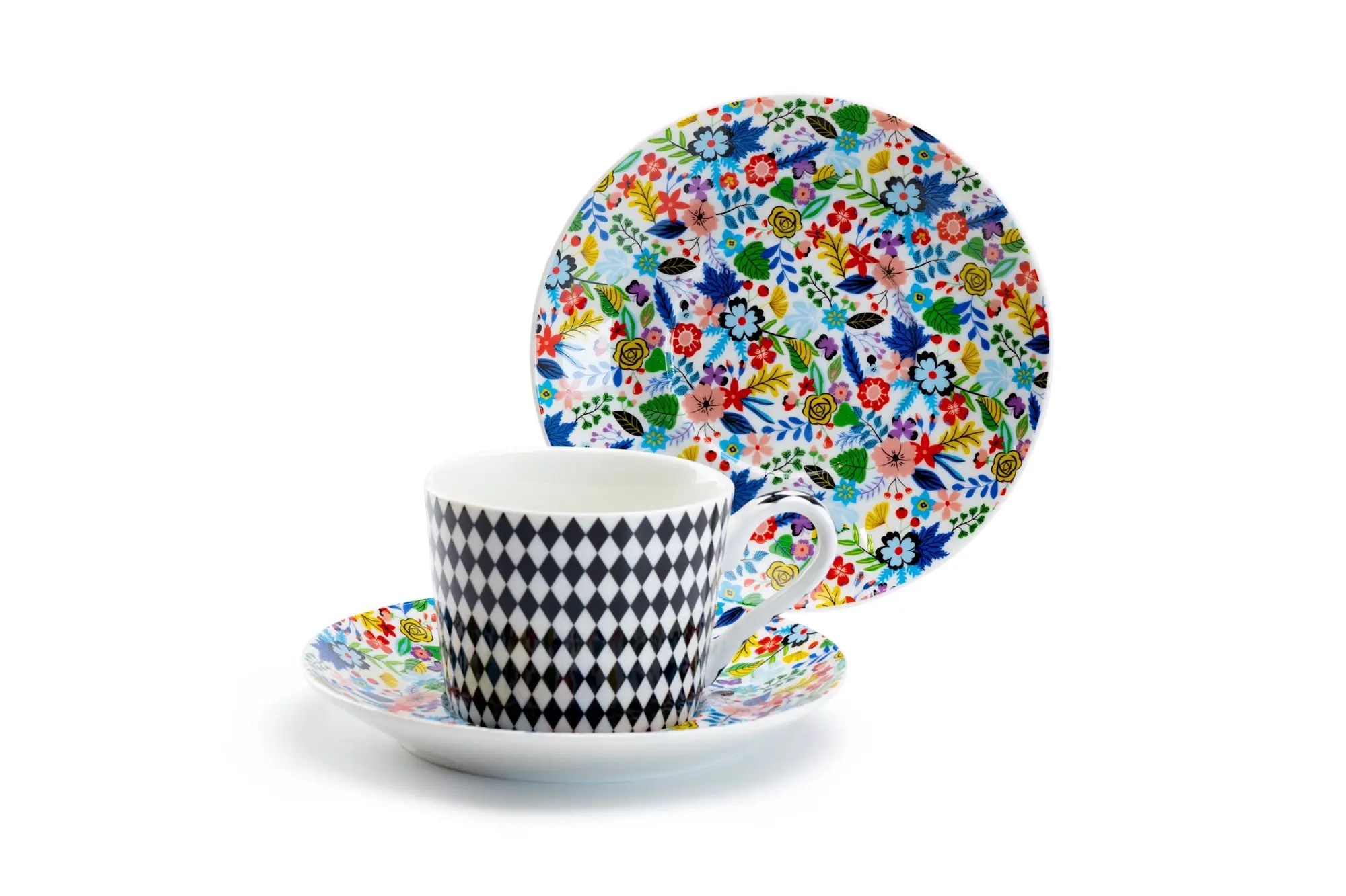 Mad Hatter 7oz Bone China Tea Cup and Saucer