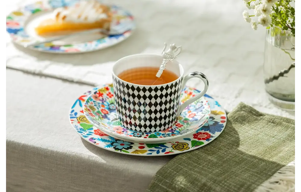 Mad Hatter 7oz Bone China Tea Cup and Saucer