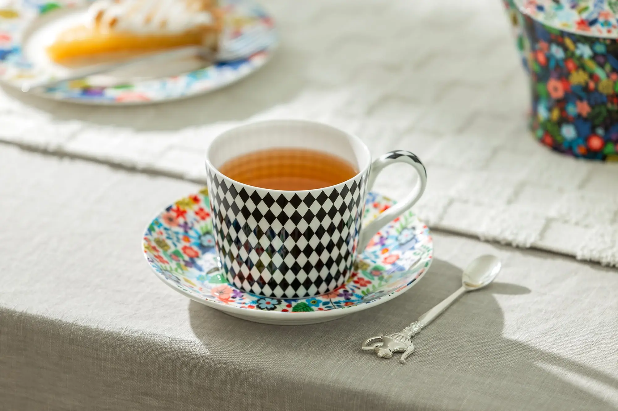 Mad Hatter 7oz Bone China Tea Cup and Saucer