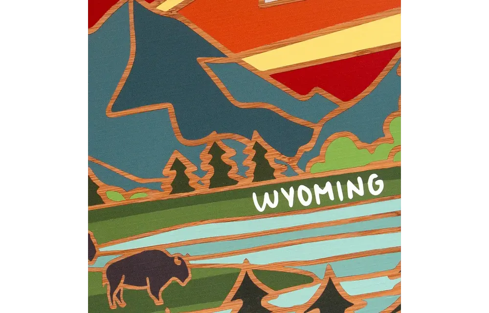 Wyoming Cutting Board with Artwork by Summer Stokes